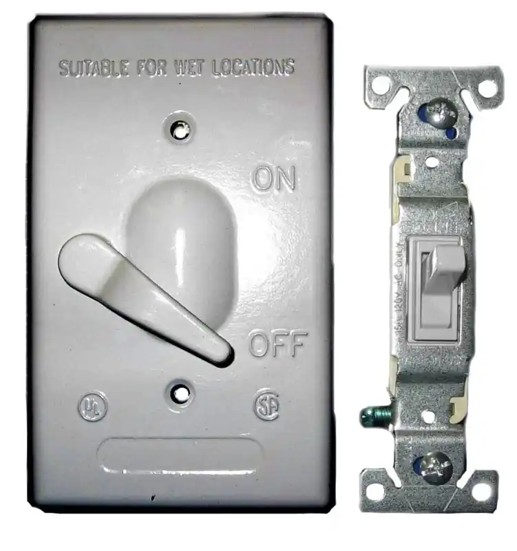 Teddico 613-1 BWF Weatherproof Toggle Switch Cover With 3-way Switch 4-9/16 In L X 2-13/16 In W