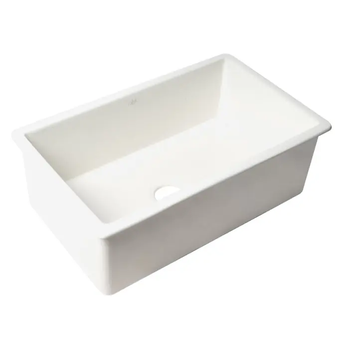 ALFI ABF3018UD-W Fireclay Undermount Kitchen Sink 30 inches x 18 inches