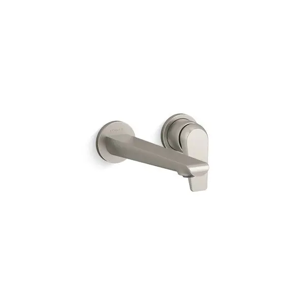 KOHLER 97358-4-BN Avid Single-Handle Wall-Mount Bathroom Sink Faucet