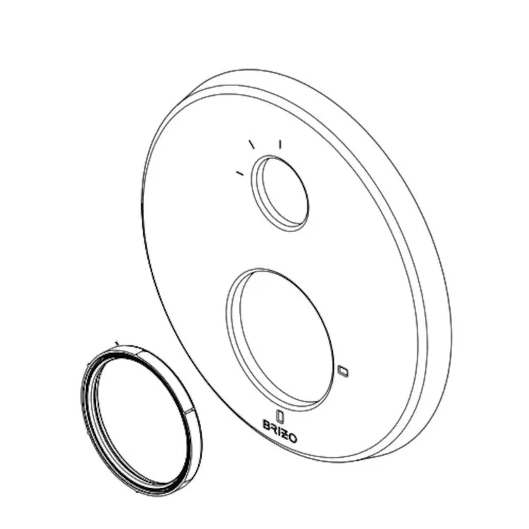Brizo RP100432PN Escutcheon Levoir with Valve Seal 9/16 Inch