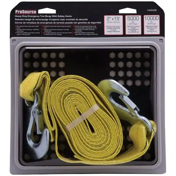 PROSOURCE FH64061 Tow Strap Hd W/Hook 2Inx15Ft