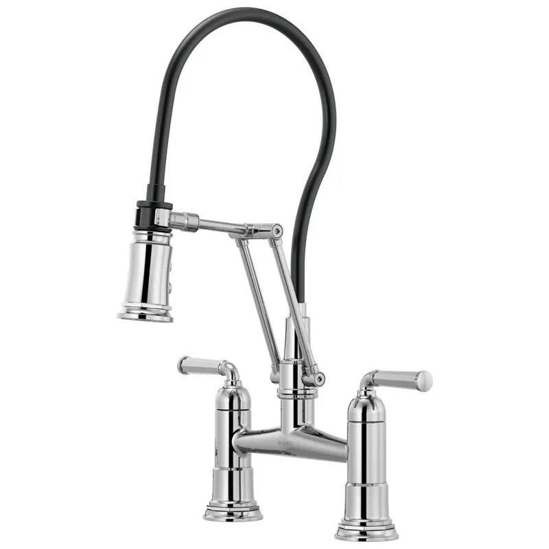 BRIZO 62274LF-PC Rook Articulating Bridge Faucet