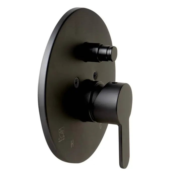 ALFI AB3101-BM Shower Valve With Rounded Lever Handle And Diverter