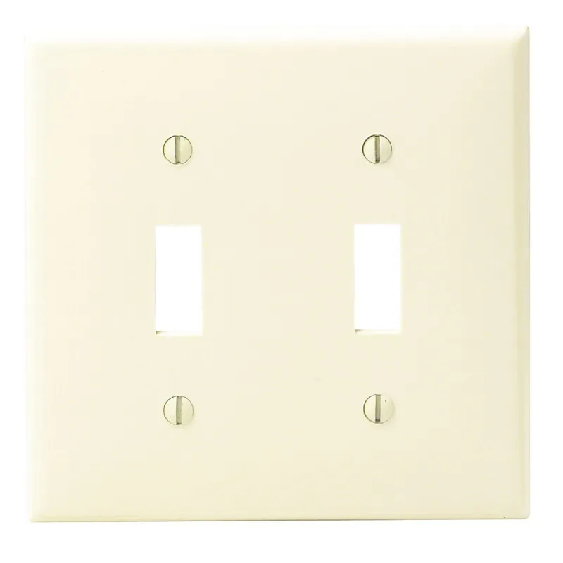Leviton 001-80709-00I 2-Gang Thermoplastic Nylon Toggle Switch Wall Plate