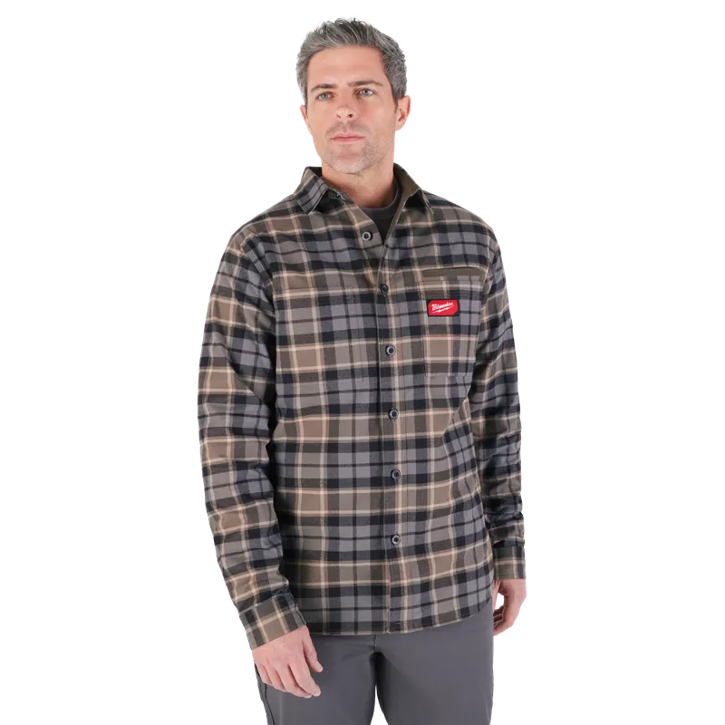 Milwaukee M551G-M Men's GRIDIRON Flannel Shirt Medium