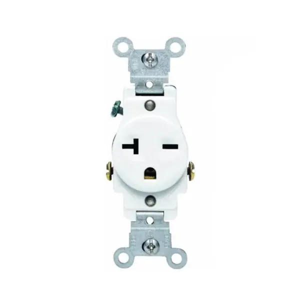 Leviton S02-05821-0WS Single Receptacle 250 V 20 A