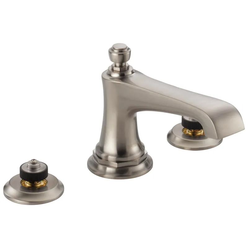 Brizo 65360LF-NKLHP Rook Two Handle Widespread Bathroom Sink Faucet in Luxe Nickel