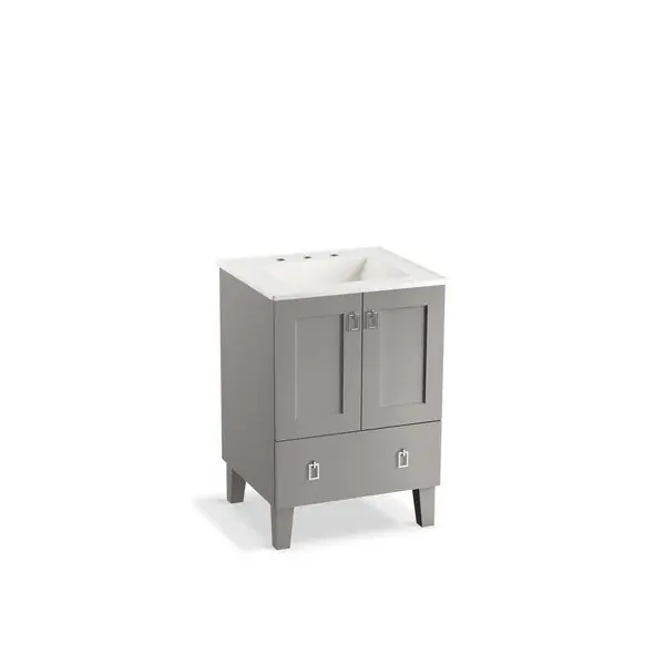 KOHLER 99527-LG-1WT Poplin 24 Inches Bathroom Vanity Cabinet With Legs