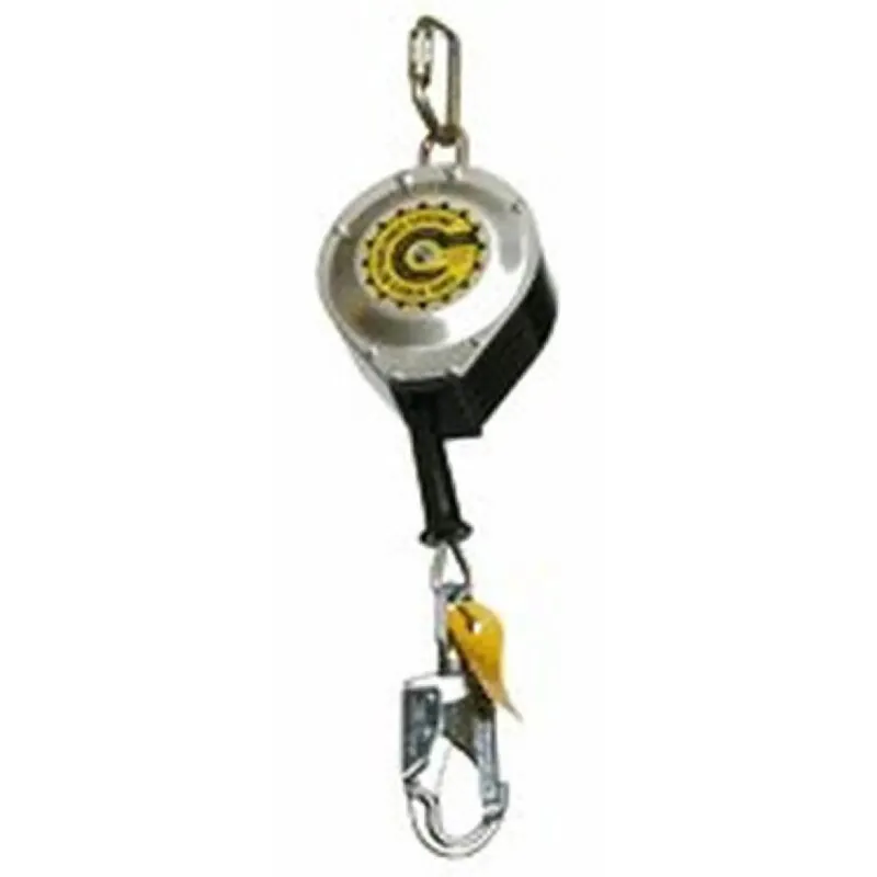 Qualcraft 10915-QC Self Retracting Cable With Carabiner, Swivel Top, Snap Hook and Tag Line, 30 ft L