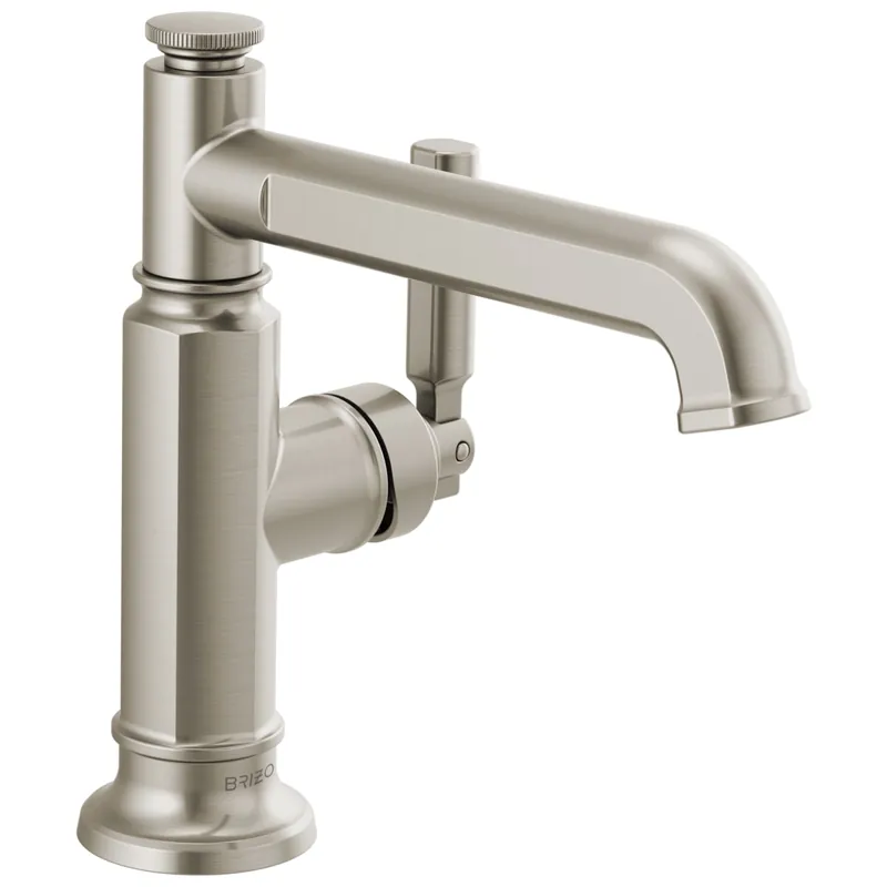 BRIZO 65076LF-NK Invari Single Handle Monoblock Bathroom Sink Faucet 1.5 GPM