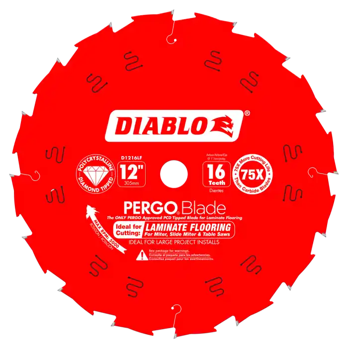 DIABLO D1216LF 12 in. x 16 Tooth (PCD) Laminate Flooring PERGOBlade