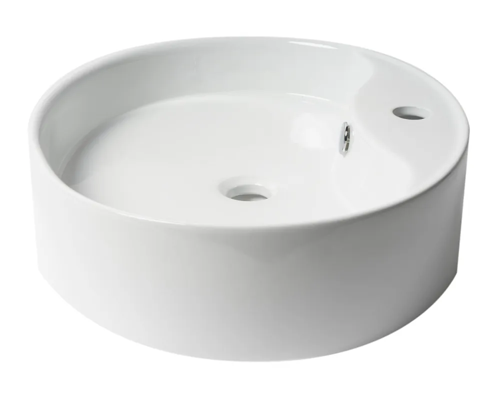 Alfi ABC910 Oval Above Mount Ceramic Sink with Faucet Hole