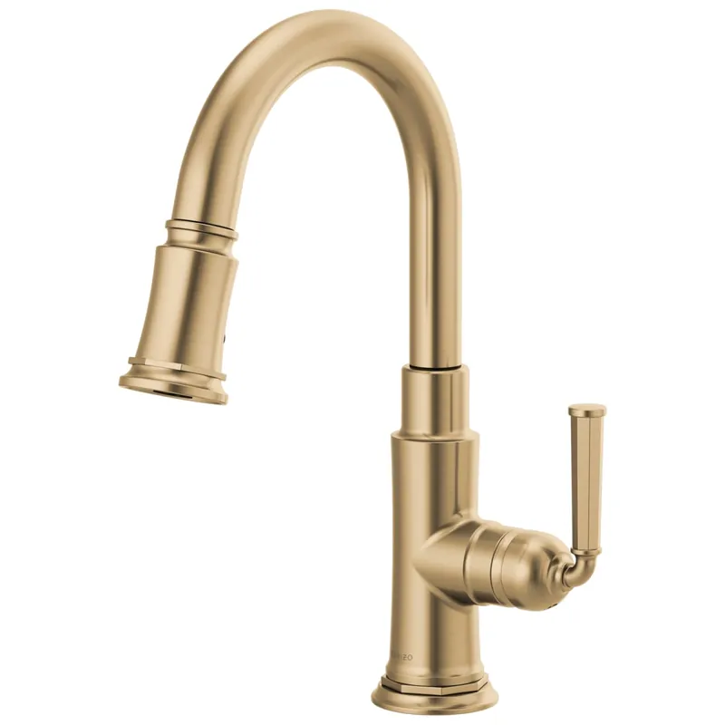 Brizo 63974LF-GL Rook Single Handle Pull Down Bar Faucet