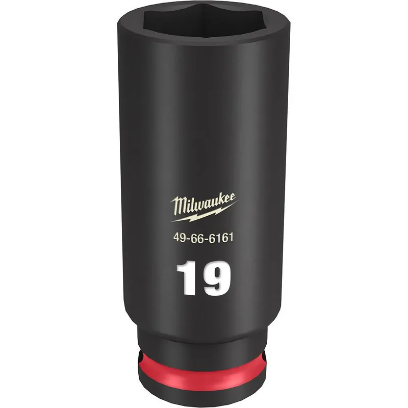 Milwaukee 49-66-6161 Shockwave Impact Duty 3/8 Drive 19MM Deep 6 Point Socket