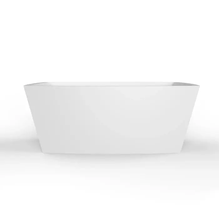 Barclay ATFRECN67AIG-WT Sorley 67 Inch Acrylic Freestanding Rectangular Soaker Bathtub with Integral Drain and Overflow