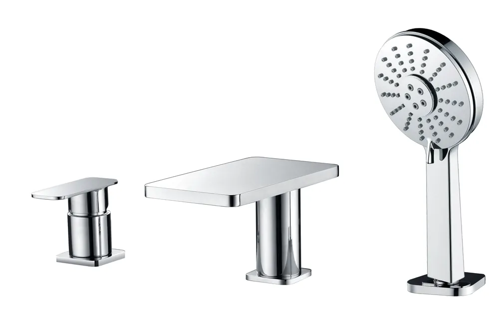 ALFI AB2879-PC Alfi Deck Mounted Tub Filler with Hand Held Showerhead