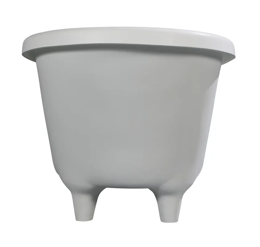 ALFI AB9960 Bathtub White Matte Clawfoot Solid Surface Resin 67-inch
