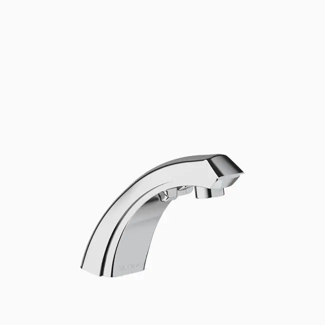 Sloan LED 3365156BT Optima 5 3/4 Inch Box Transformer Below Deck Thermostatic Mixing Valve Hardwired Powered Mid Body Faucet with Multi-Laminar Spray and 8 Inch Trim Plate
