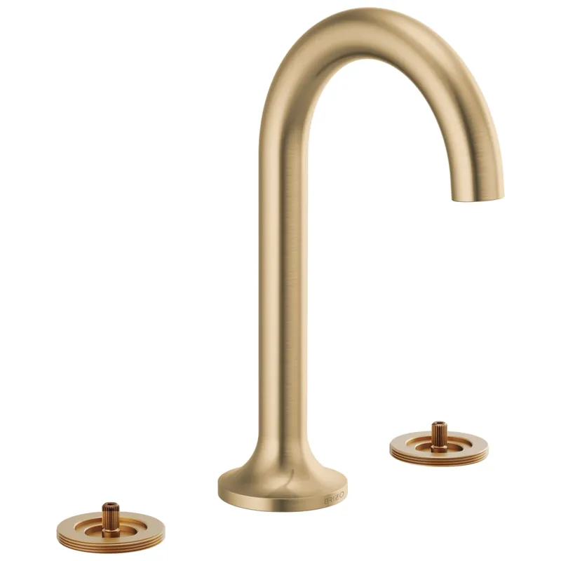 Brizo 65375LF-GLLHP-ECO Odin Two Handle Widespread Bathroom Sink Faucet in Luxe Gold