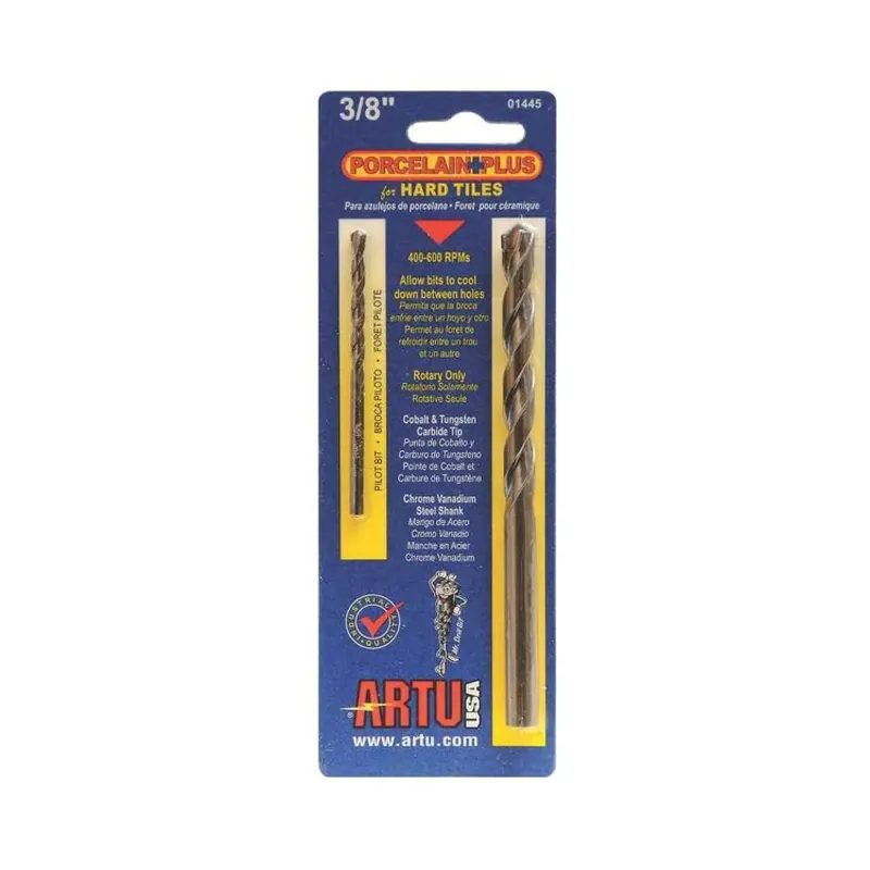 ARTU 1445 3/8 In. x 5-5/16 In. Cobalt and Tungsten Carbide Glass & Tile Drill Bit