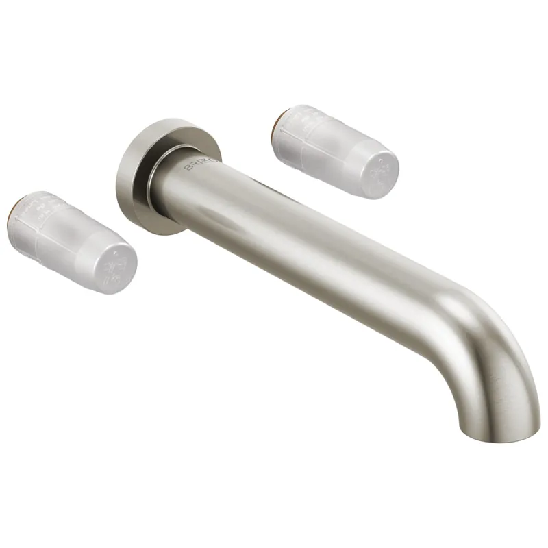 Brizo T70435-NKLHP Litze Two Handle Wall Mount Filler in Luxe Nickel Trim Only