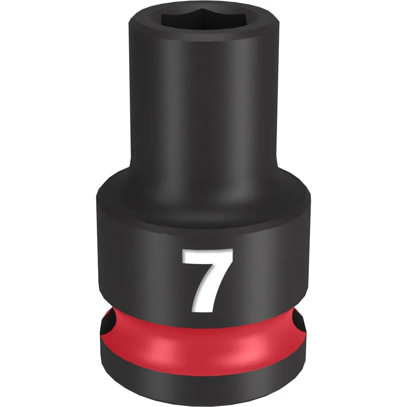 MILWAUKEE 49-66-6131 Shockwave Impact Duty 3/8 Drive 7MM Standard 6 Point Socket