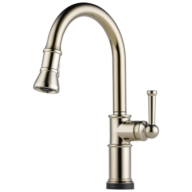 Brizo 64025LF-PN Artesso Single Handle Pull Down Kitchen Faucet with Touch Activation