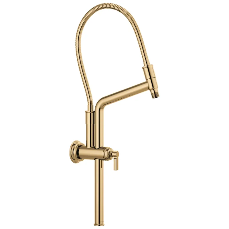 Brizo 81376-PG Invari Slide Bar Shower Arm and Flange 10-7/16 Inch