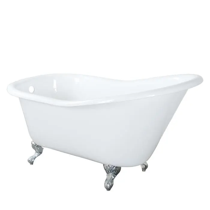 Barclay CTSN57-WH-BL Grayson 57 Inch Cast Iron Slipper Clawfoot Bathtub