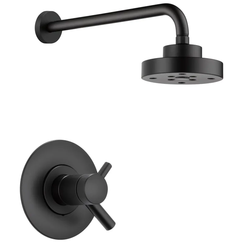 Brizo T60275-BL Odin Two Handle Single Function Shower Faucet in Matte Black