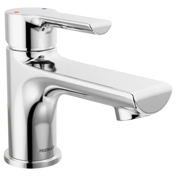 PEERLESS P1512LF Flute Chrome 1 GPM 1 Hole Deck Mount Double Lever Handle Bathroom Faucet