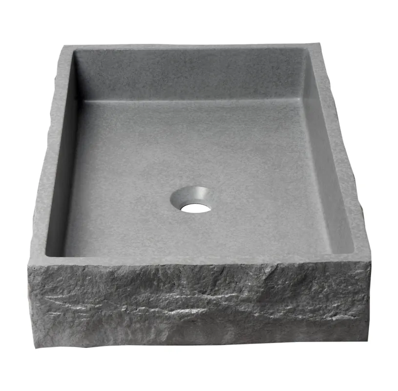 Alfi ABCO24R Rectangle Above Mount Concrete Bathroom Sink 24 inches x 15.6 inches