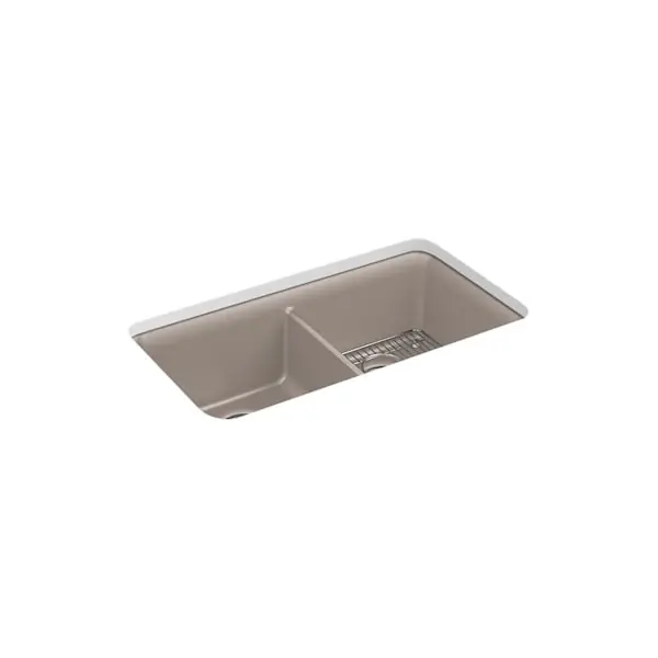 KOHLER 8199-CM3 Cairn 33-1/2 x 18-5/16 Double Bowl Undermount Kitchen Sink