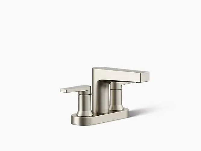 Kohler 97031-4-BL Taut Two Handle Centerset Bathroom Sink Faucet in Matte Black