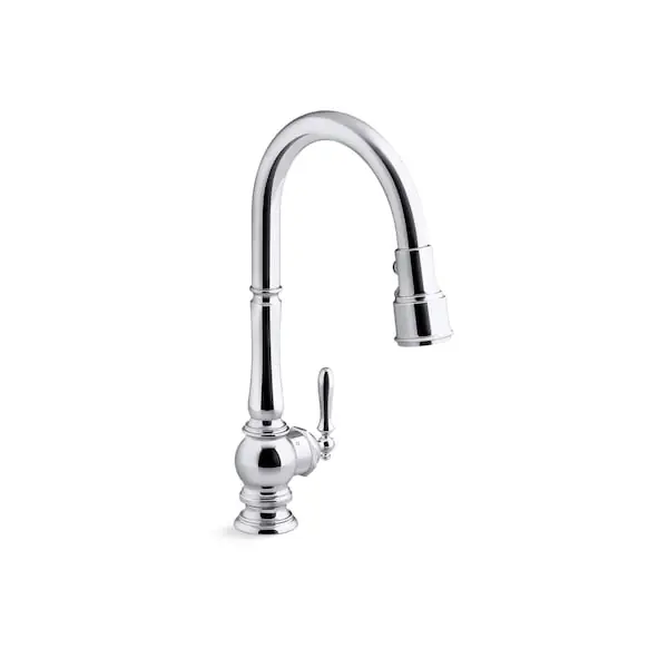 Kohler 29709-WB-CP Artifacts Single Handle Pull Down Kitchen Faucet