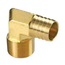 Macomb Group EL3H2M 3/8 H X 1/4 MPT Brass Hose Barb 90 Ell