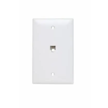 On Q Solutions TPTE1W 1-Gang Pre-configured Wall Plate with One RJ11 Telephone Jack