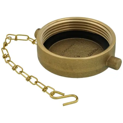 Fire Protection 07-250-00 Brass Cap W/Chain 2-1/2 IN