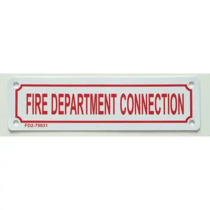 Fire Protection 02-051 6 x 2 Fire Dept Conn Id Sign