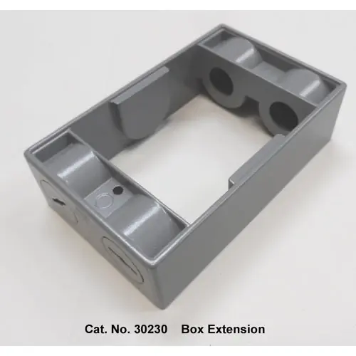 Mulberry Metal Products 30230 Weatherproof Box Extension 1 Gang 2-3/4 in L x 4-1/2 in W x 1-1/4 in D