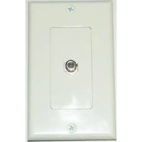 Gc Electronics 32-3066-00BU Single Cutout Coaxial/F-Connector Wallplate 1 Gang