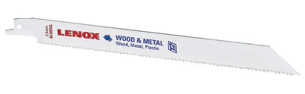 Lenox 20494 Shatter Resistant Reciprocating Saw Blade 6 in L x 3/
