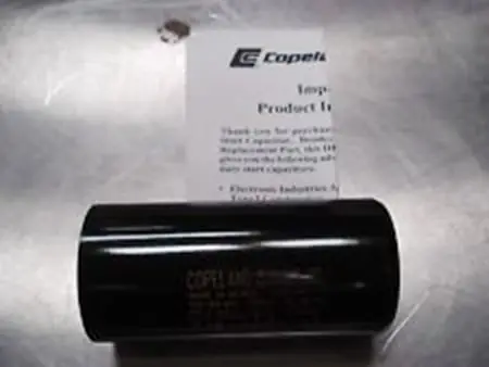 Emerson 914-0008-52 Start Capacitor, 430-516 mfd 125V Single Round