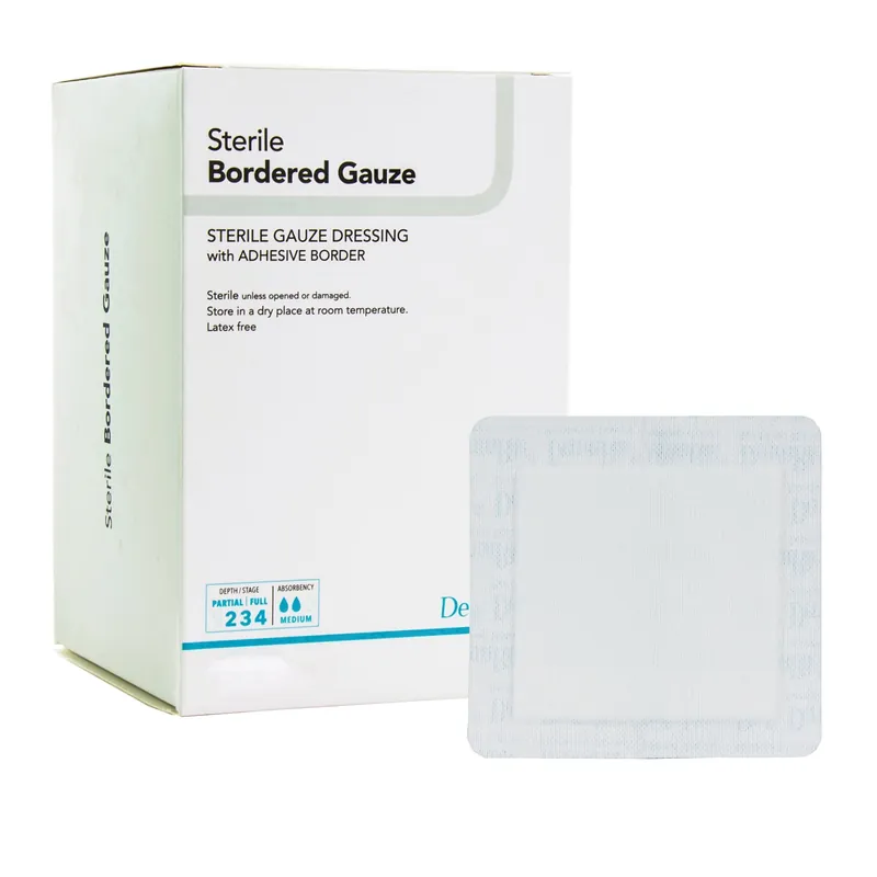 Dermarite 11480 Island Dressing Bordered Gauze 4 X 8 Inch Rectangle Sterile