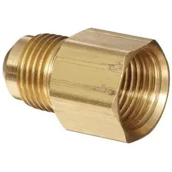 Macomb Group 025025BRFLFC 1/4 OD X 1/4 FPT Brass Flare Coupling