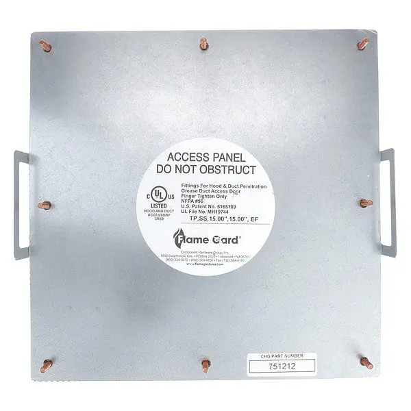 Component Hardware 750707 Flat Grease Duct Access Door 10 inches x 10 inches