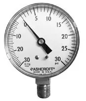 Pasco 1462A 1/4 x 2-1/2 in. -30 in. Hg. to 30 PSI Compound and Vacuum Gauge
