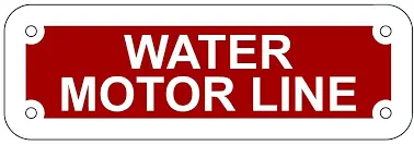 Fire Protection 02-128 6 x 2 Water Motorline Id Sign