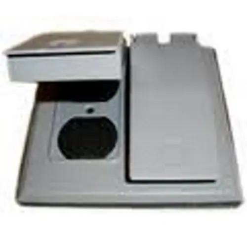 Mulberry Metal Products 30458 Self-Closing Weatherproof Electric Box Cover, Duplex Receptacle Cover, Solid Aluminum