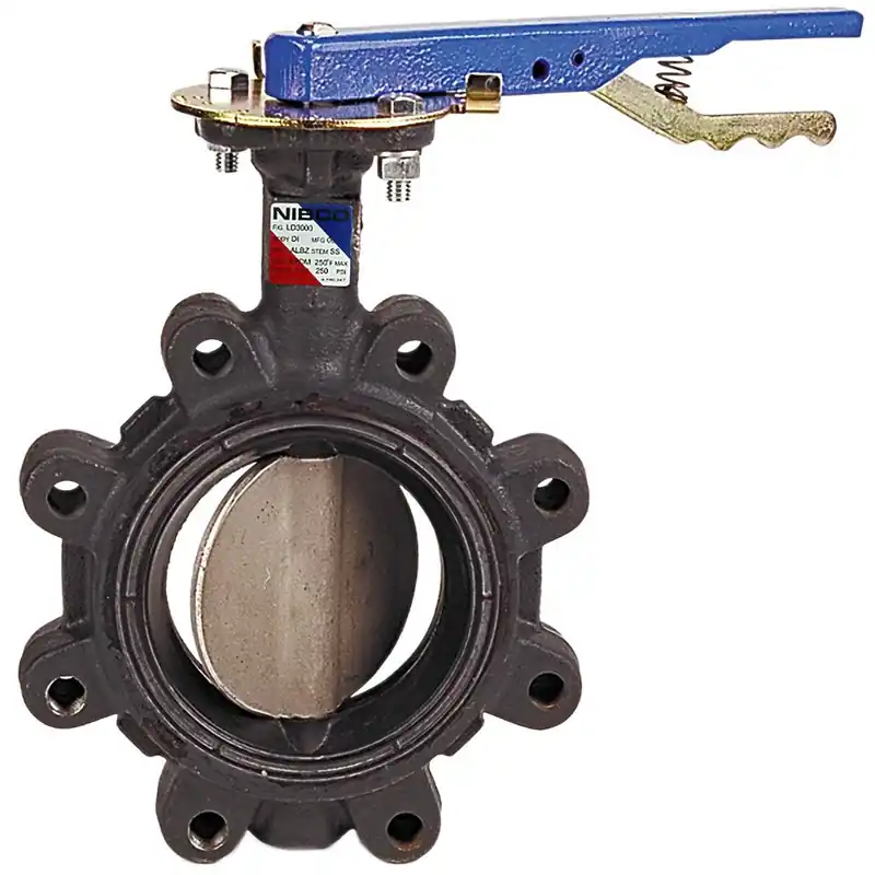 Nibco NLG100D LD-2000-3 Series Ductile Iron Butterfly Valve 2 inches Lug